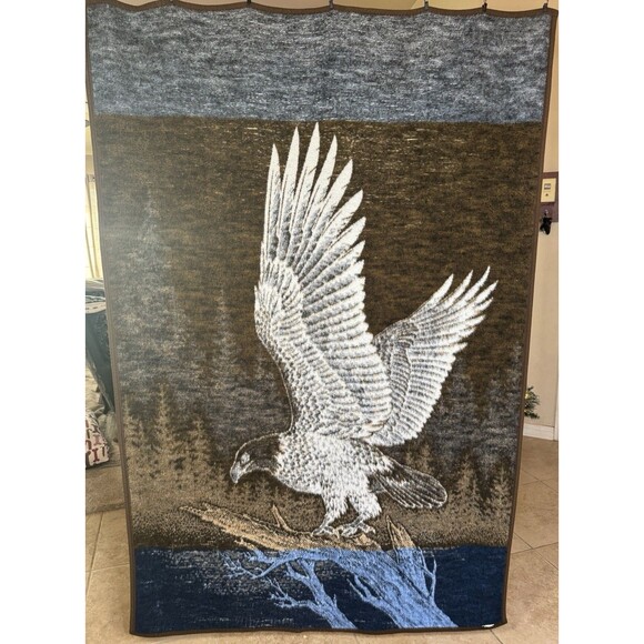 Biederlack Eagle Blanket Throw 50” x 75” Vintage Excellent Condition Made in USA - Picture 3 of 5